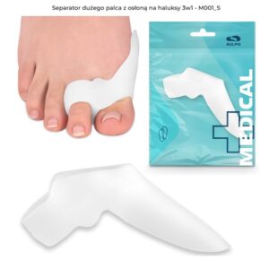 Haluksy - Separator M001_SA 1szt dużego palca z osłoną na haluksy 3w1